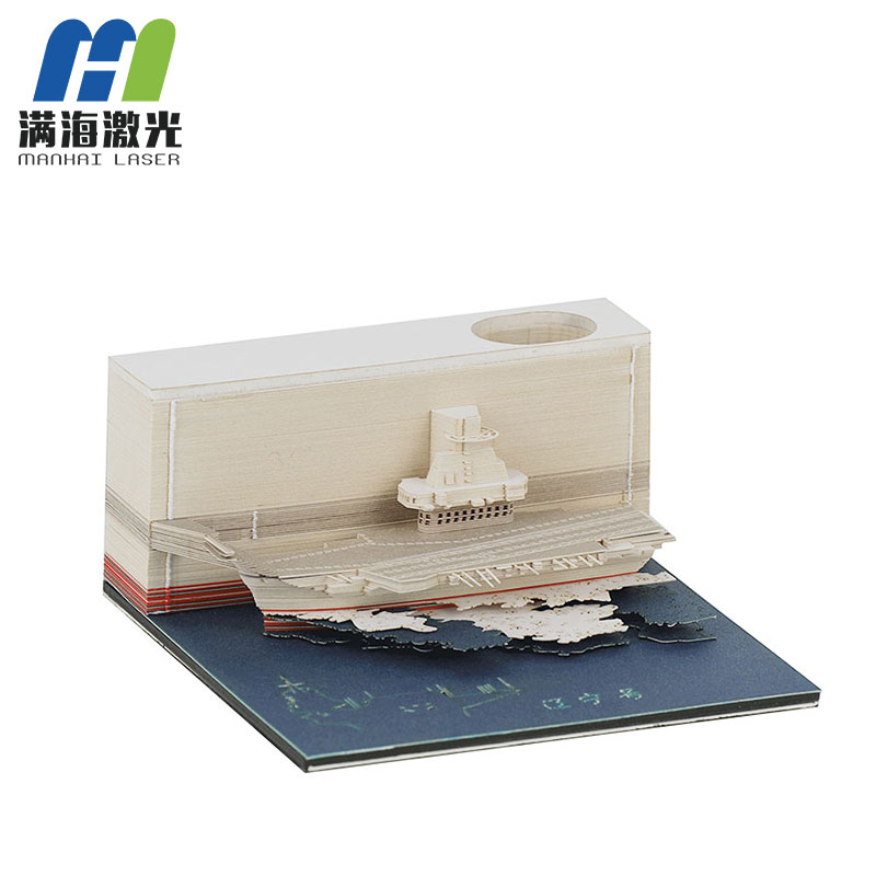 抖音便簽紙創意3d立體模型紙雕便簽紙定製（zhì）批發