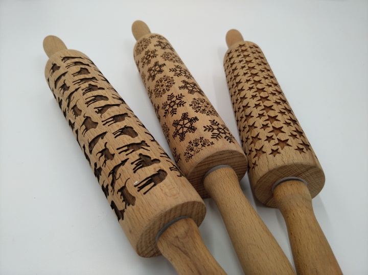 木製擀麵（miàn）杖3D激光鐳雕深度