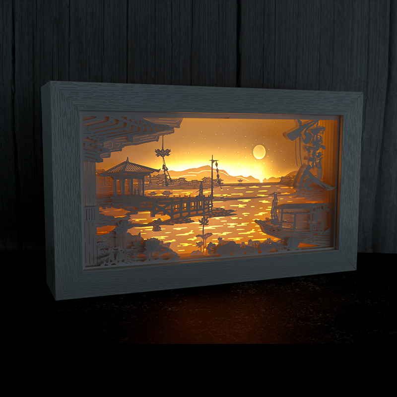 3d光影紙雕燈定製陳情令3d創意紙雕小夜燈定製批發（fā）