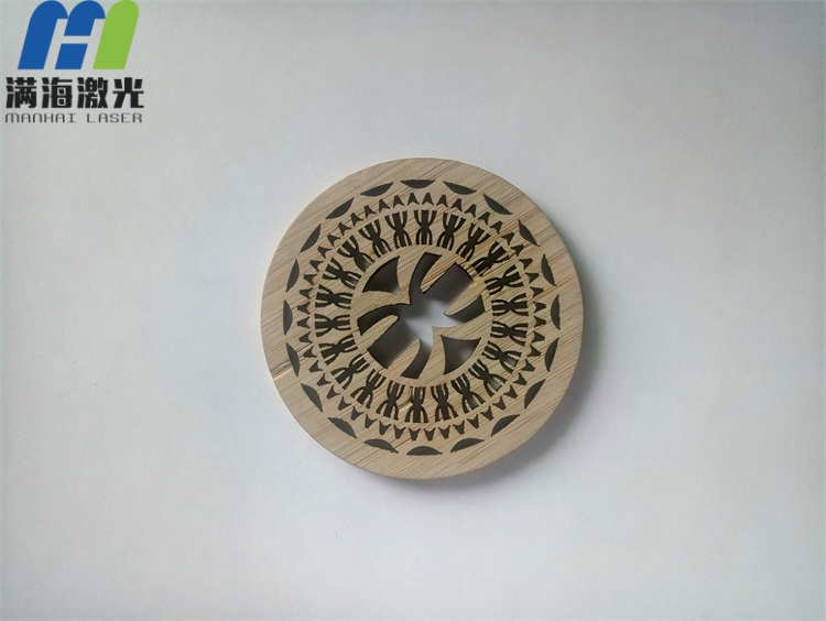竹製杯墊高難度激光鏤空