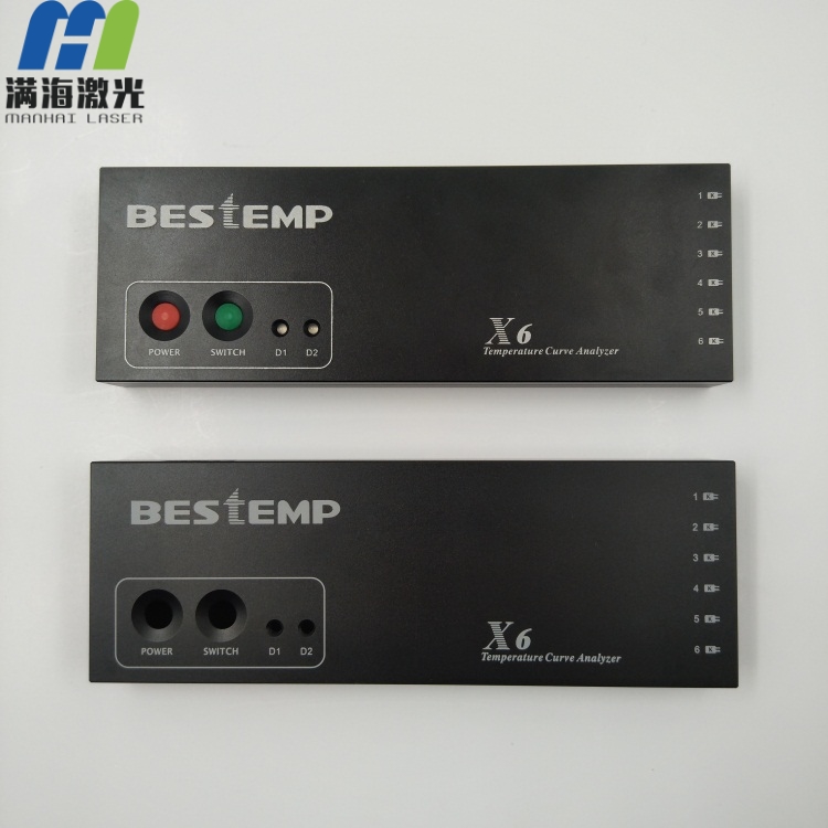 爐溫測試（shì）儀 氧化（huà）鋁（lǚ）麵殼激光雕刻加工