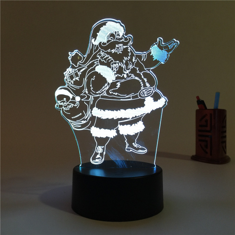 聖誕節亞克力小（xiǎo）夜燈激光雕刻聖誕（dàn）賀（hè）卡激光切割加工