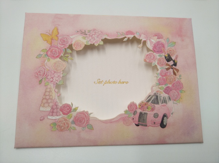 紙質信封式小賀卡激光雕（diāo）刻