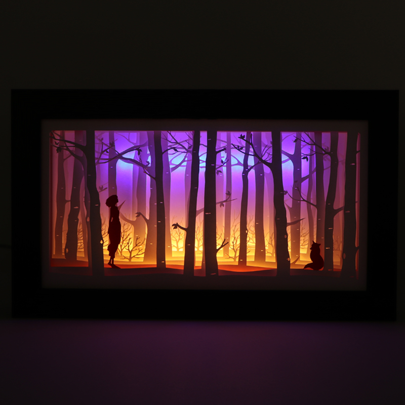 3d光影紙雕擺件創意3d立體紙雕燈廠家定製批發